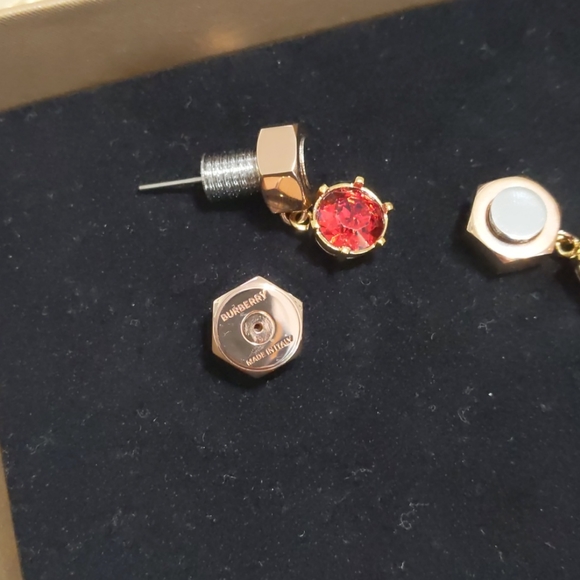 Burberry Nut & Bolt Rose Gold Drop Earrings - Picture 7 of 13